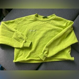 Heavy Manners cropped sweatshirt lime green
